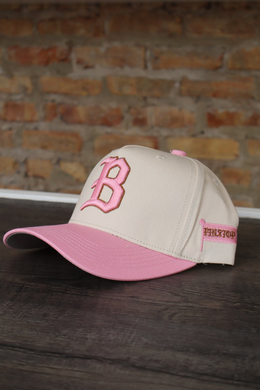 Pinstop "B" Pink Snapback